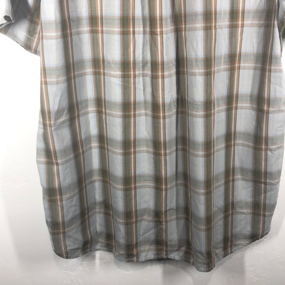 The North Face light blue and brown plaid shirt L - Picture 9 of 12